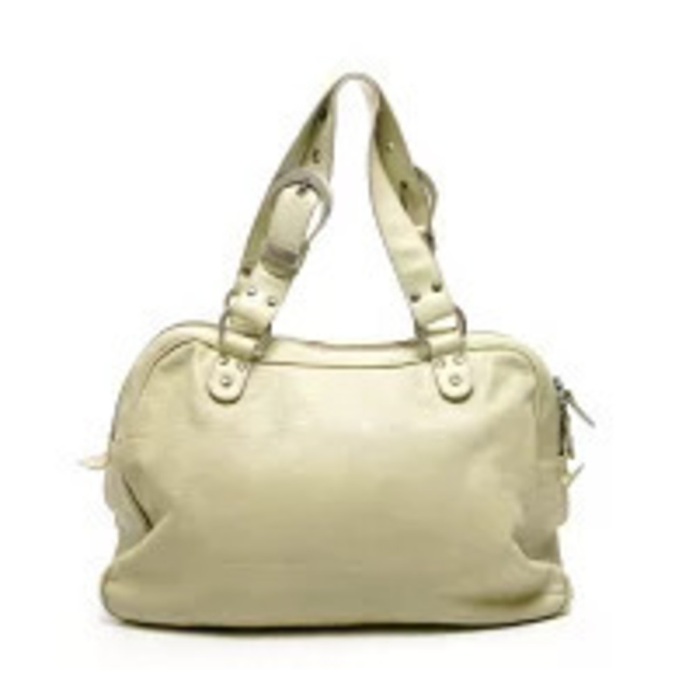 Dior Christian Green Leather Gaucho Handbag
